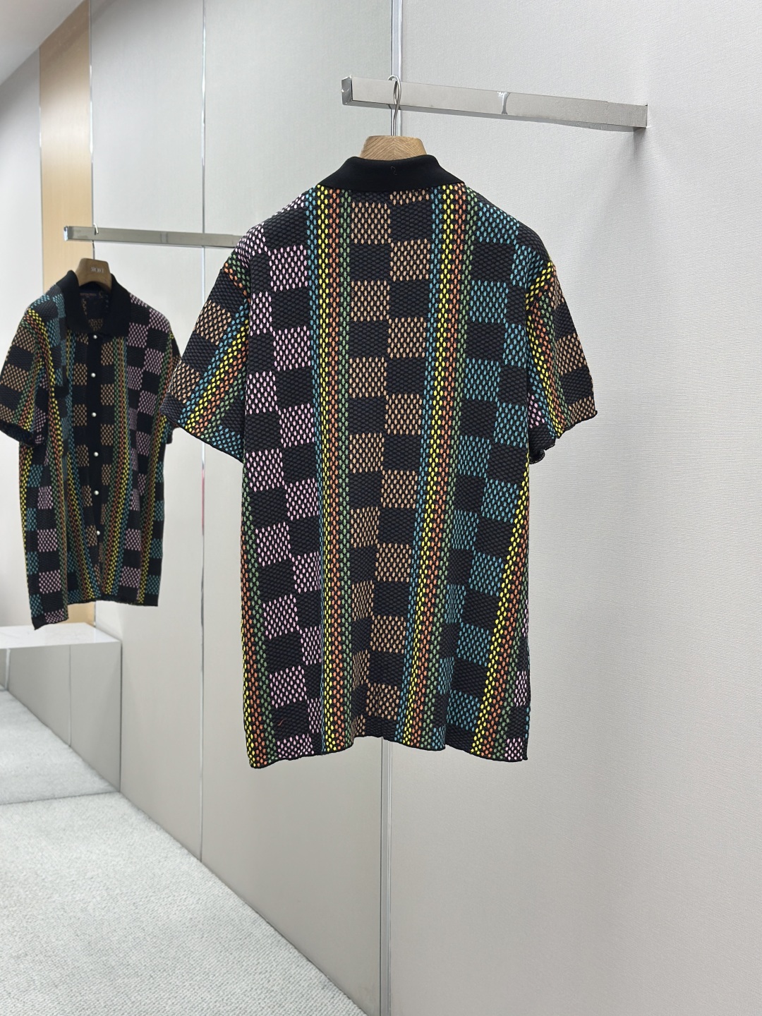 LV Damier Multicolor Knit Shorts: Lightweight Organic Cotton, Pearl Details 3 cmp i1747666872876 5971 0 1