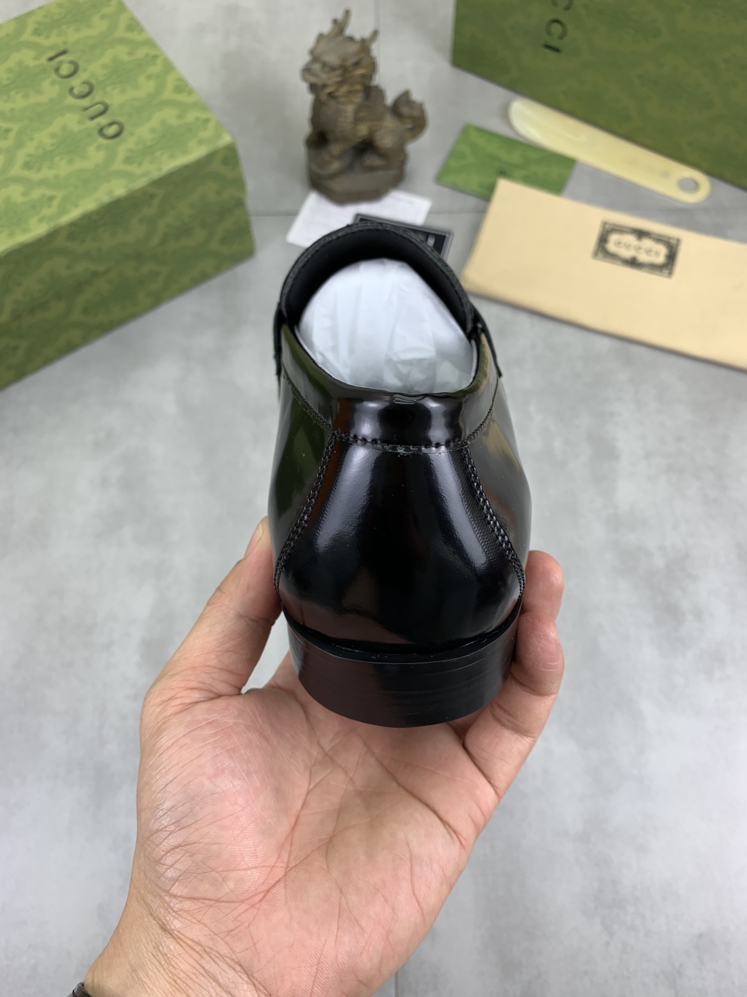 Gucci Men's Formal Business Leather Shoes With Metal Buckle 9 cmp i1741713712288 4780 0 7