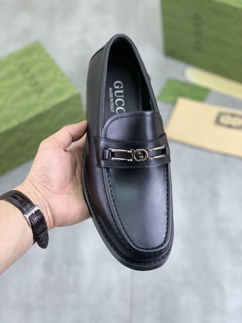 Gucci Men's Formal Business Leather Shoes with Metal Buckle Detail 8 Gucci Men's Formal Business Leather Shoes with Metal Buckle Detail