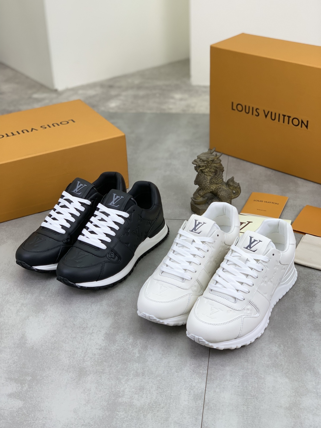 Louis Vuitton Men's Black Leather Run Away Sneakers Size 38-44 11 cmp i1741863234344 2701 0 9