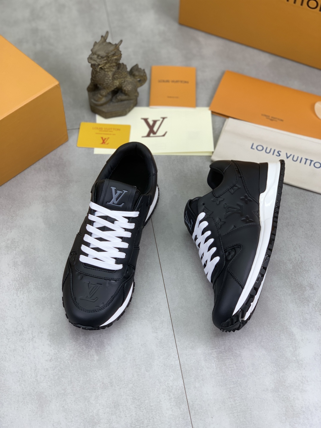 Louis Vuitton Men's Black Leather Run Away Sneakers Size 38-44 6 cmp i1741863234350 2311 0 4
