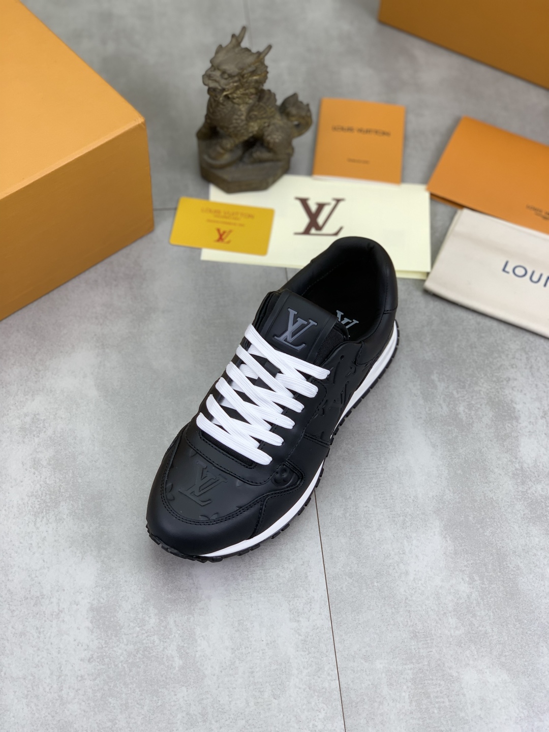 Louis Vuitton Men's Black Leather Run Away Sneakers Size 38-44 5 cmp i1741863234350 407 0 3