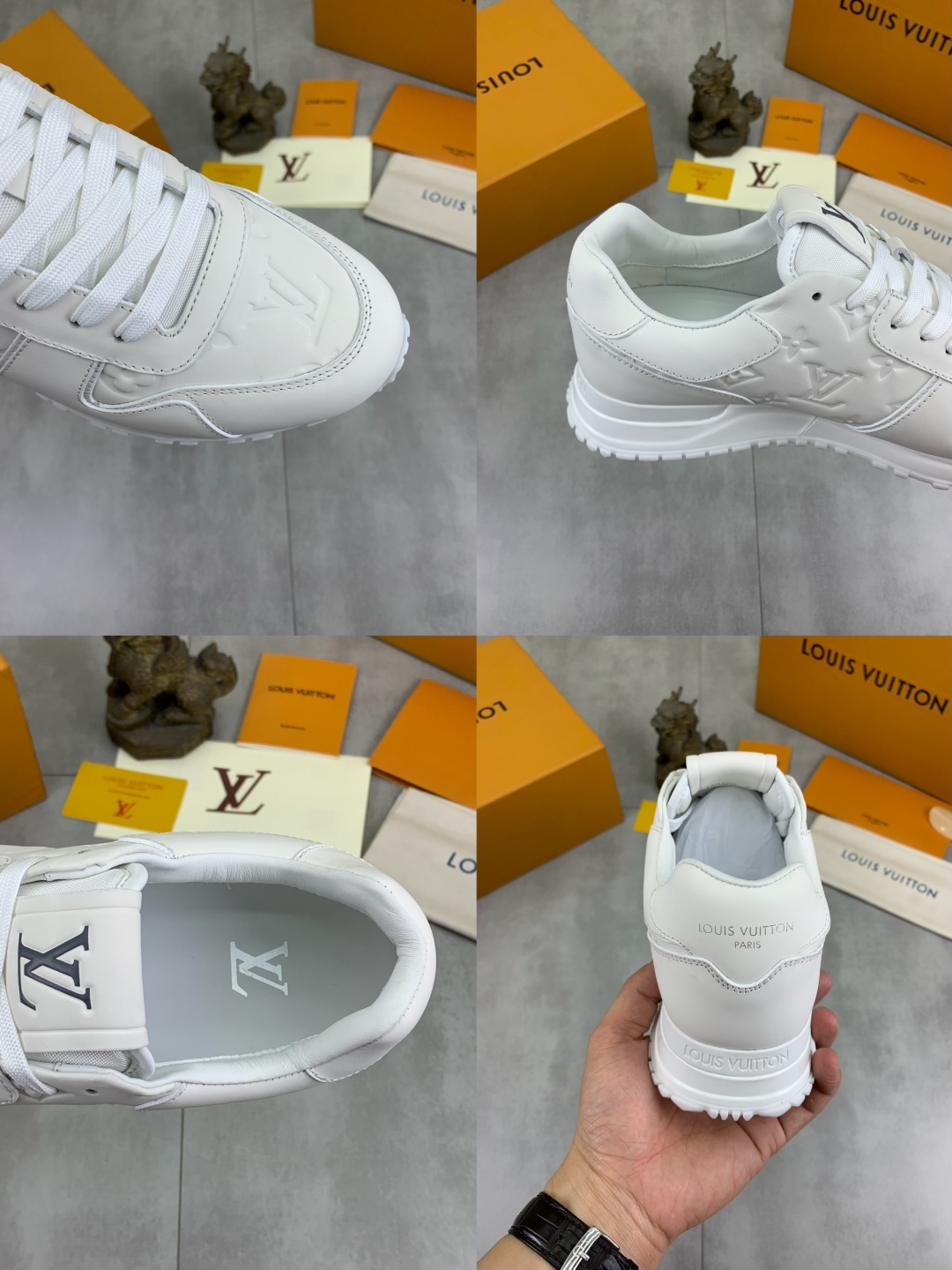 Louis Vuitton White Leather Run 55 Sneaker 10 cmp i1741863255611 5226 0 8