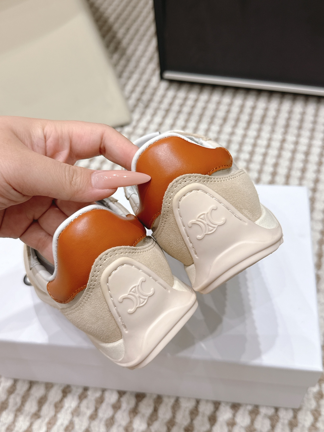 Celine Beige Retro Low Trainers
