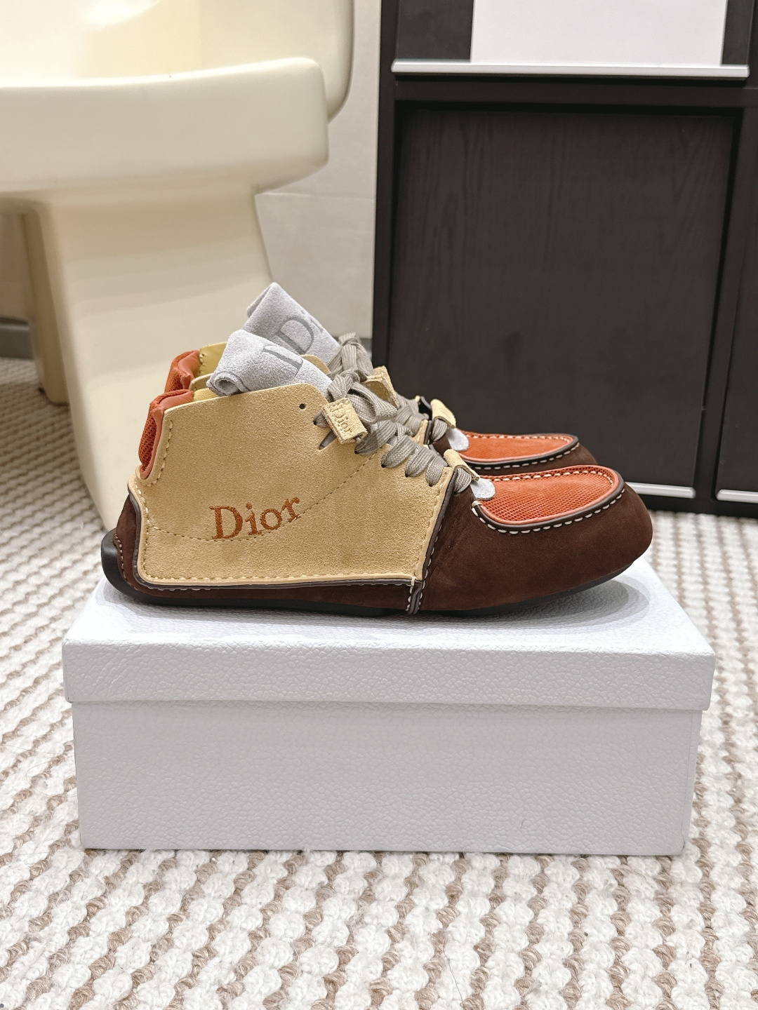 Сникеры Dior Roadie микс кожи