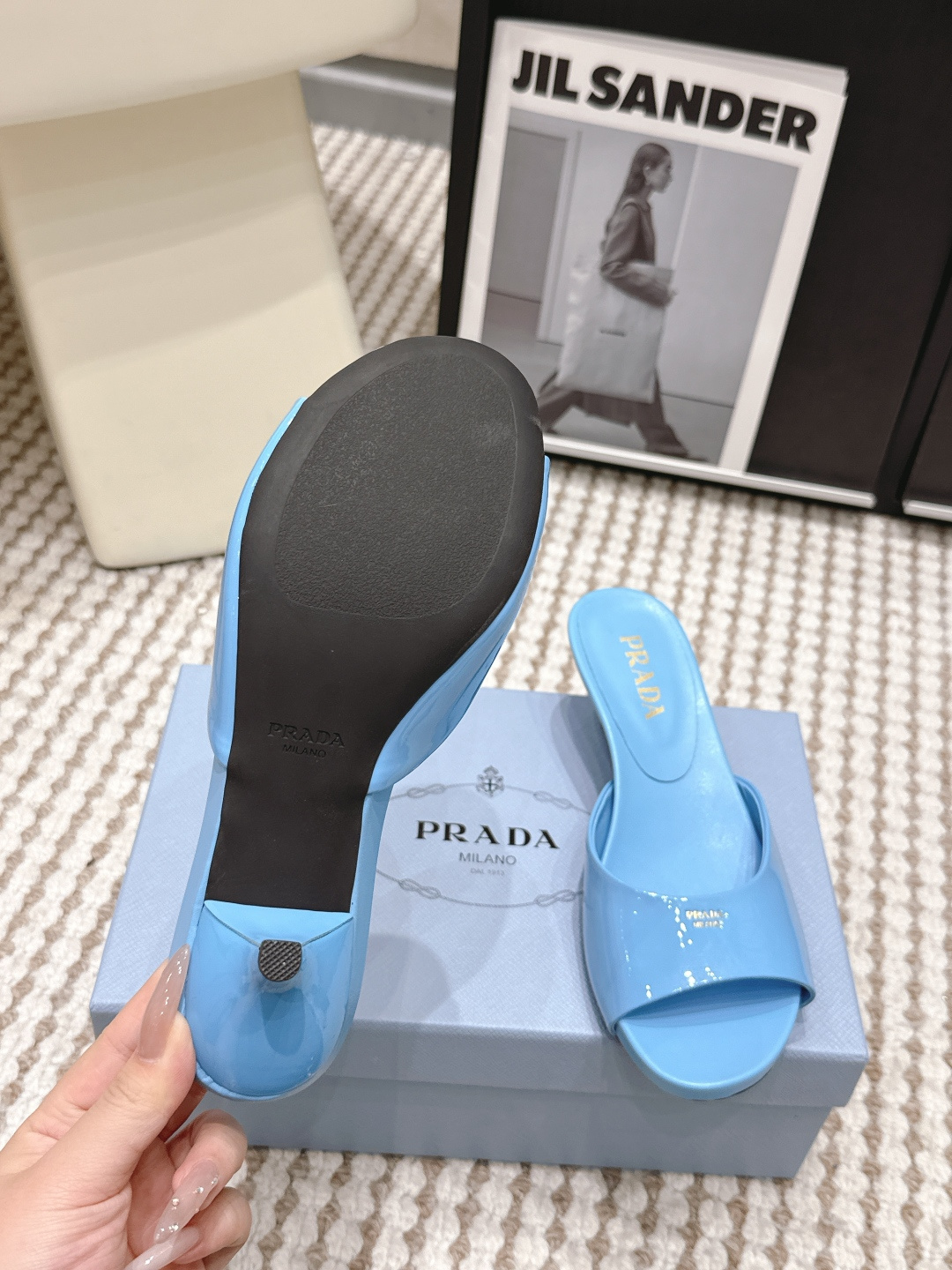 Prada Style Leather Women's Shoes style reference detail image 8 from source 784849