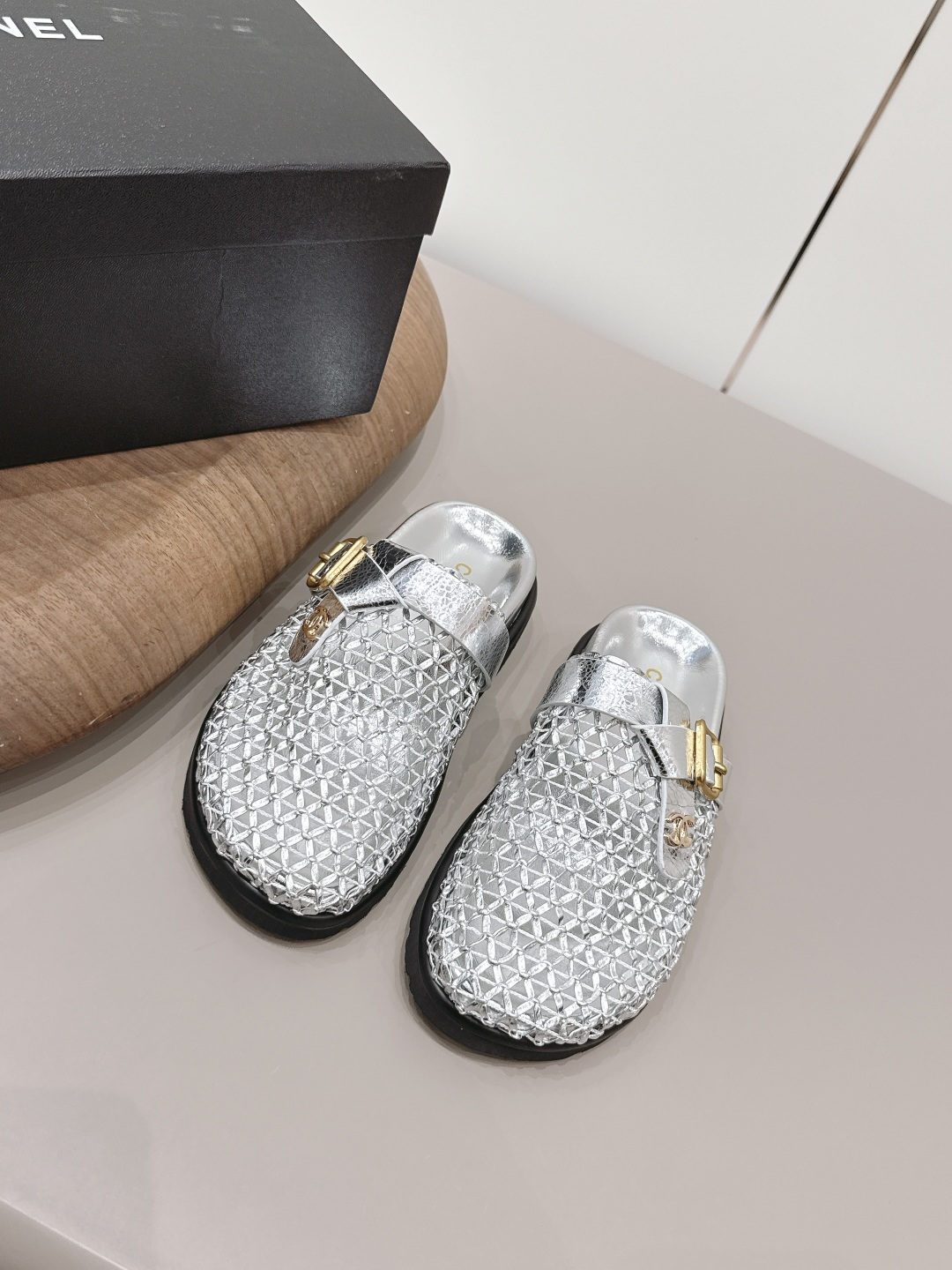 Chanel Style Beige Leather Women's Shoes Lookbook Reference image 1