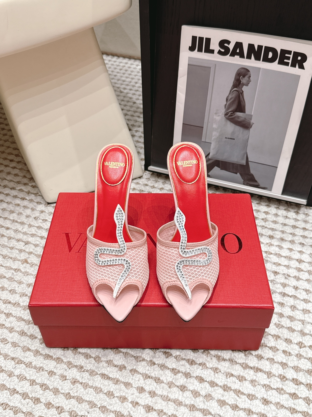 Женские мюли Valentino с отделением в виде змеи