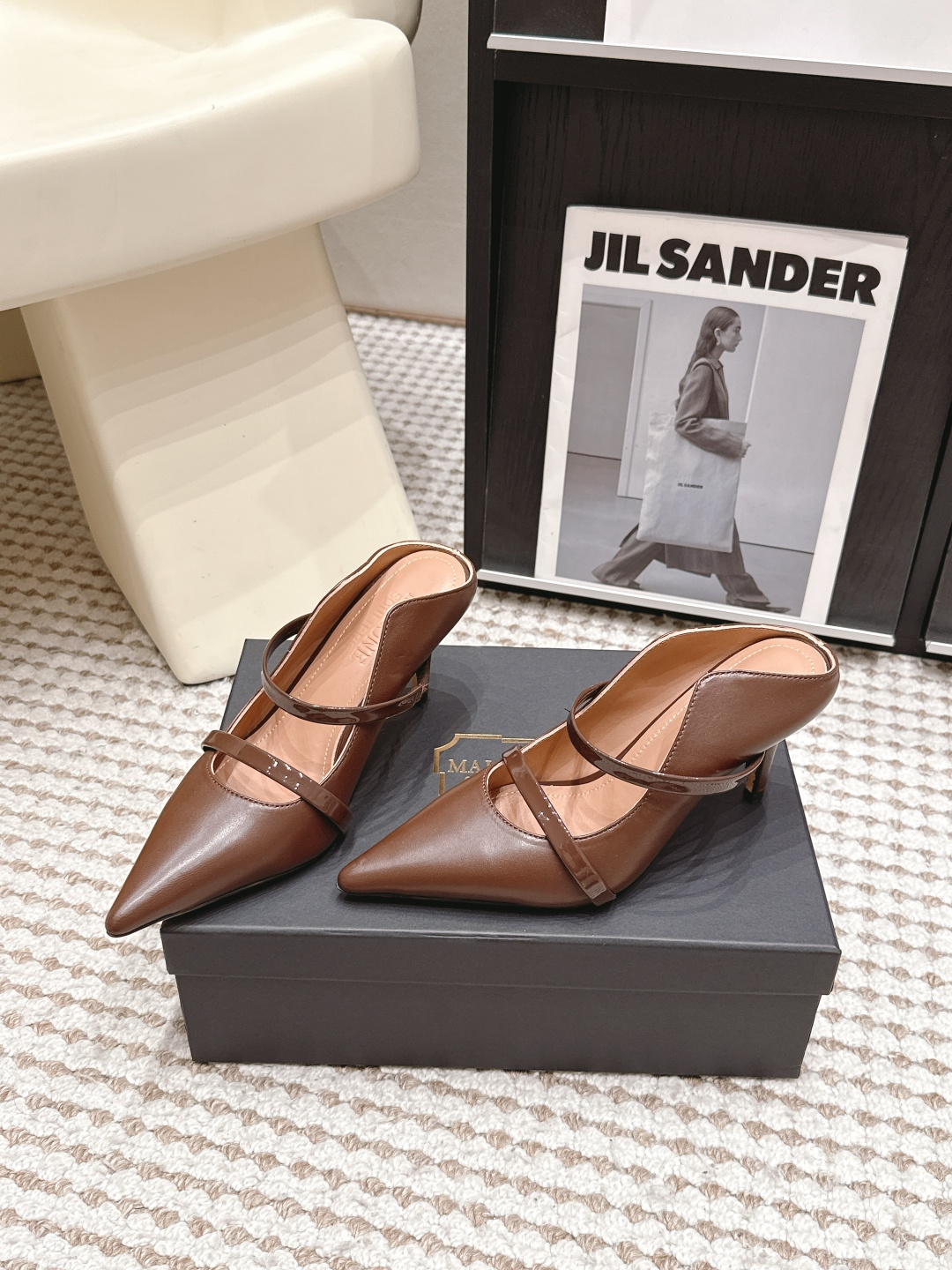 Женские туфли с открытой пяткой на высоком каблуке Malone Souliers