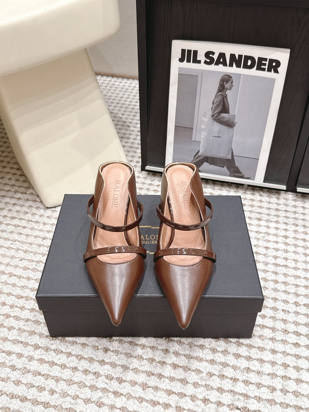 Женские туфли с открытой пяткой на высоком каблуке Malone Souliers