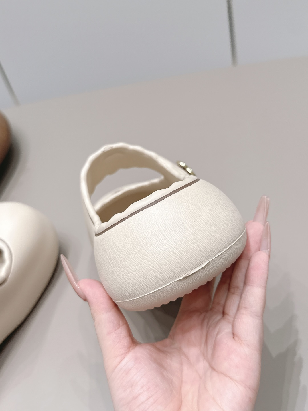 Chanel Style Beige Leather Women's Shoes Women's Shoes Women's Shoes detail image 9 from source 786022