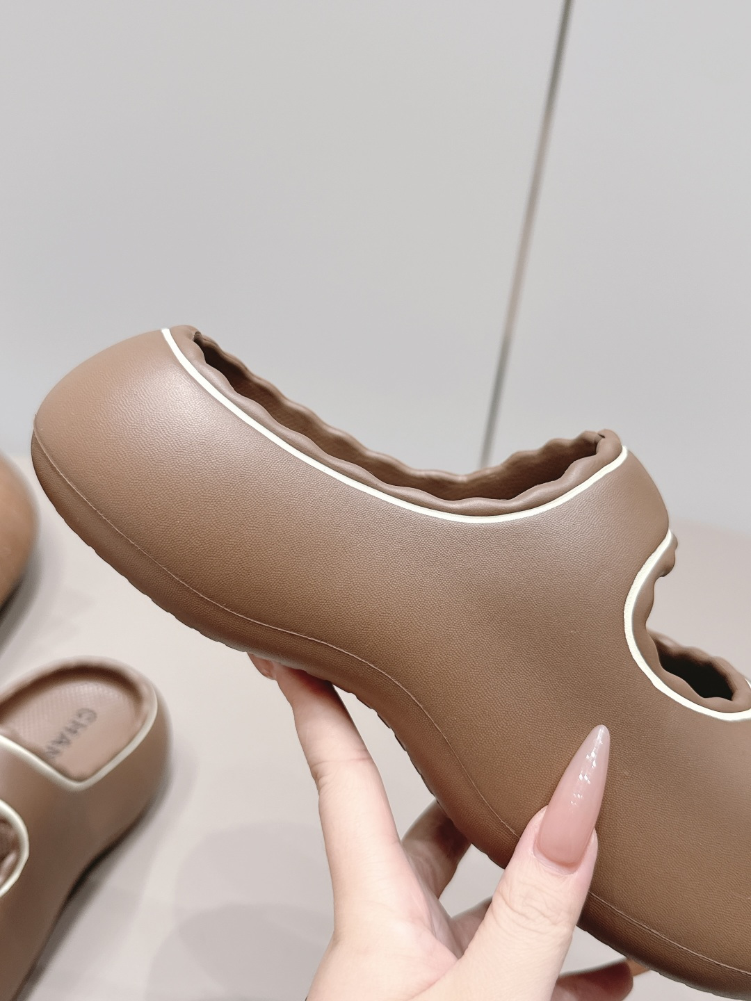 Chanel Style Beige Leather Women's Shoes Women's Shoes Women's Shoes detail image 8 from source 786023