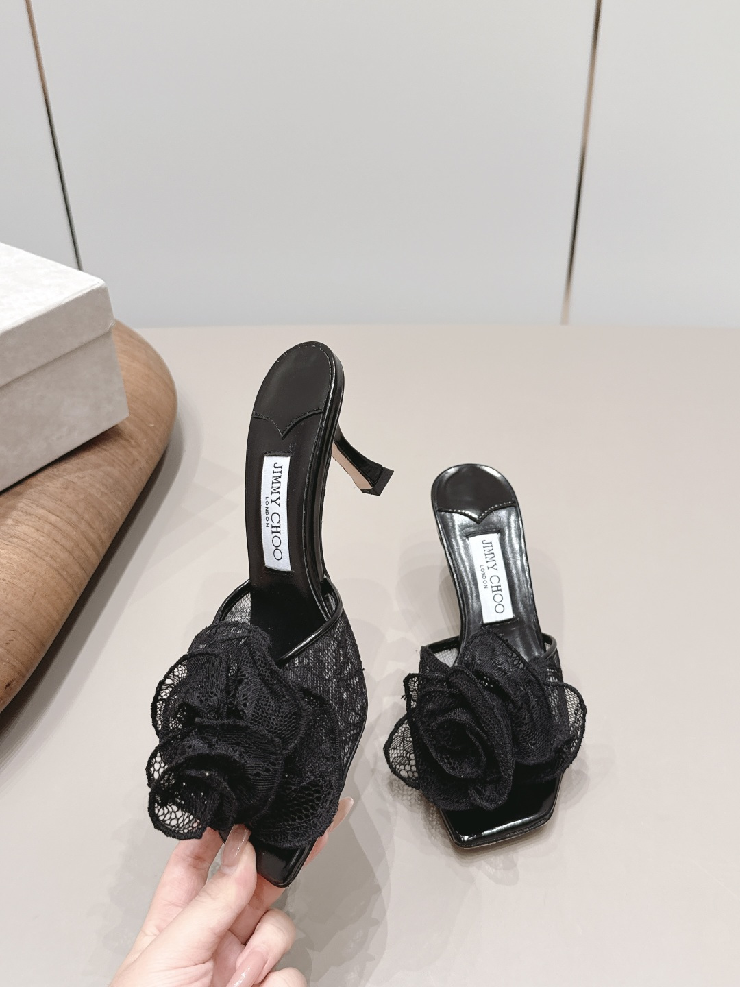 Jimmy Choo Shoe Collection crafted with premium materials and signature 4