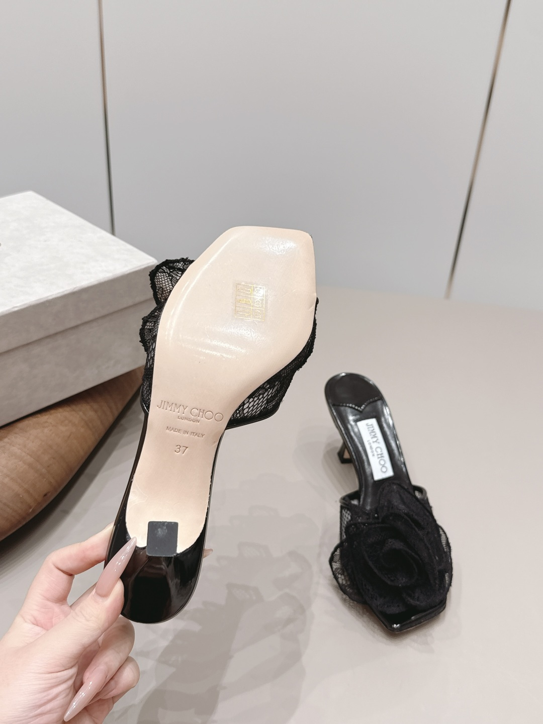 Jimmy Choo Shoe Collection crafted with premium materials and signature 9