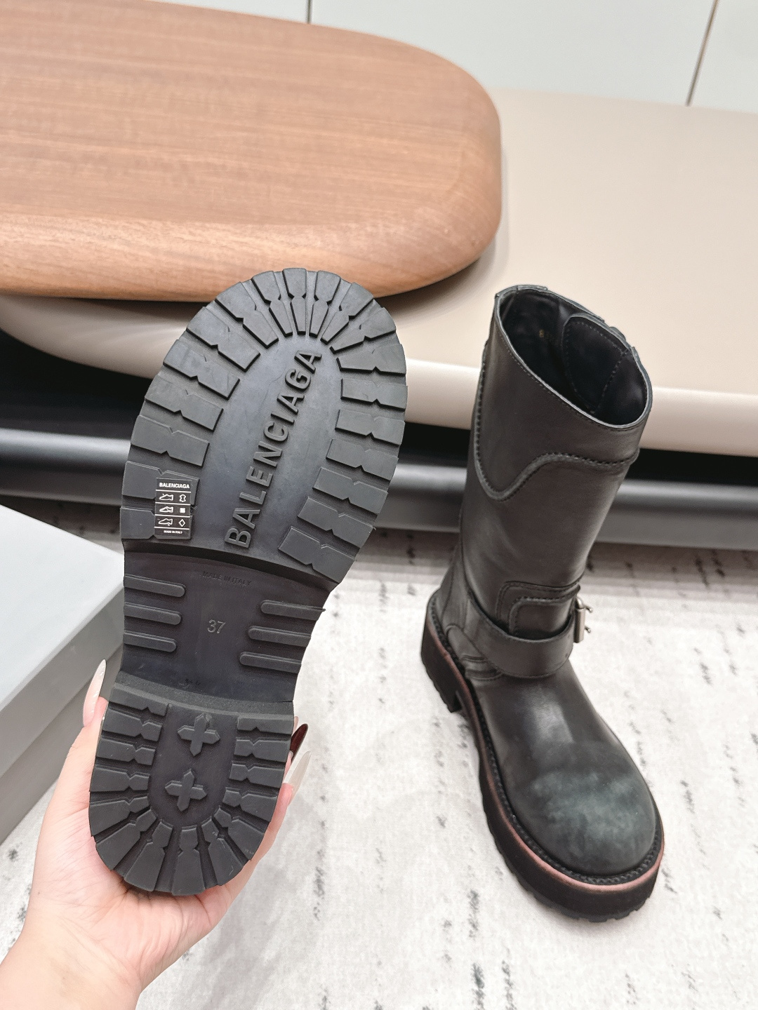巴黎世家 Balenciaga 高定典藏经典高奢皮鞋乐福鞋鞋履 #2F99C3DD 9