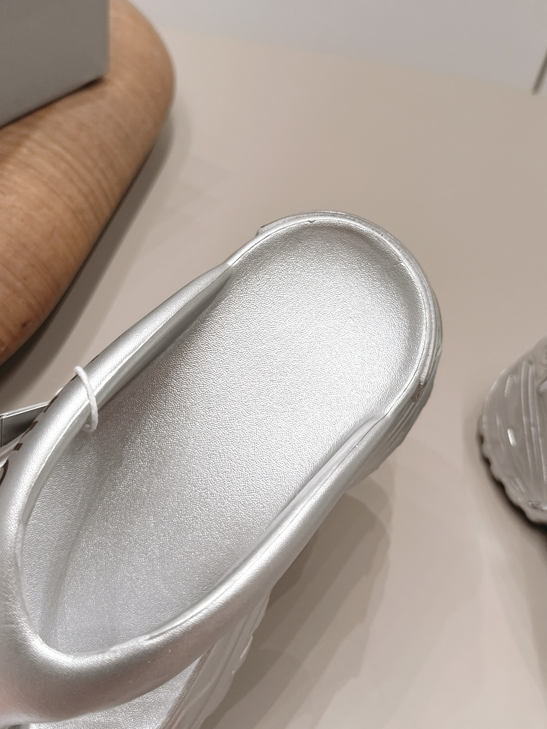 Balenciaga Metallic Platform Thong Sandals