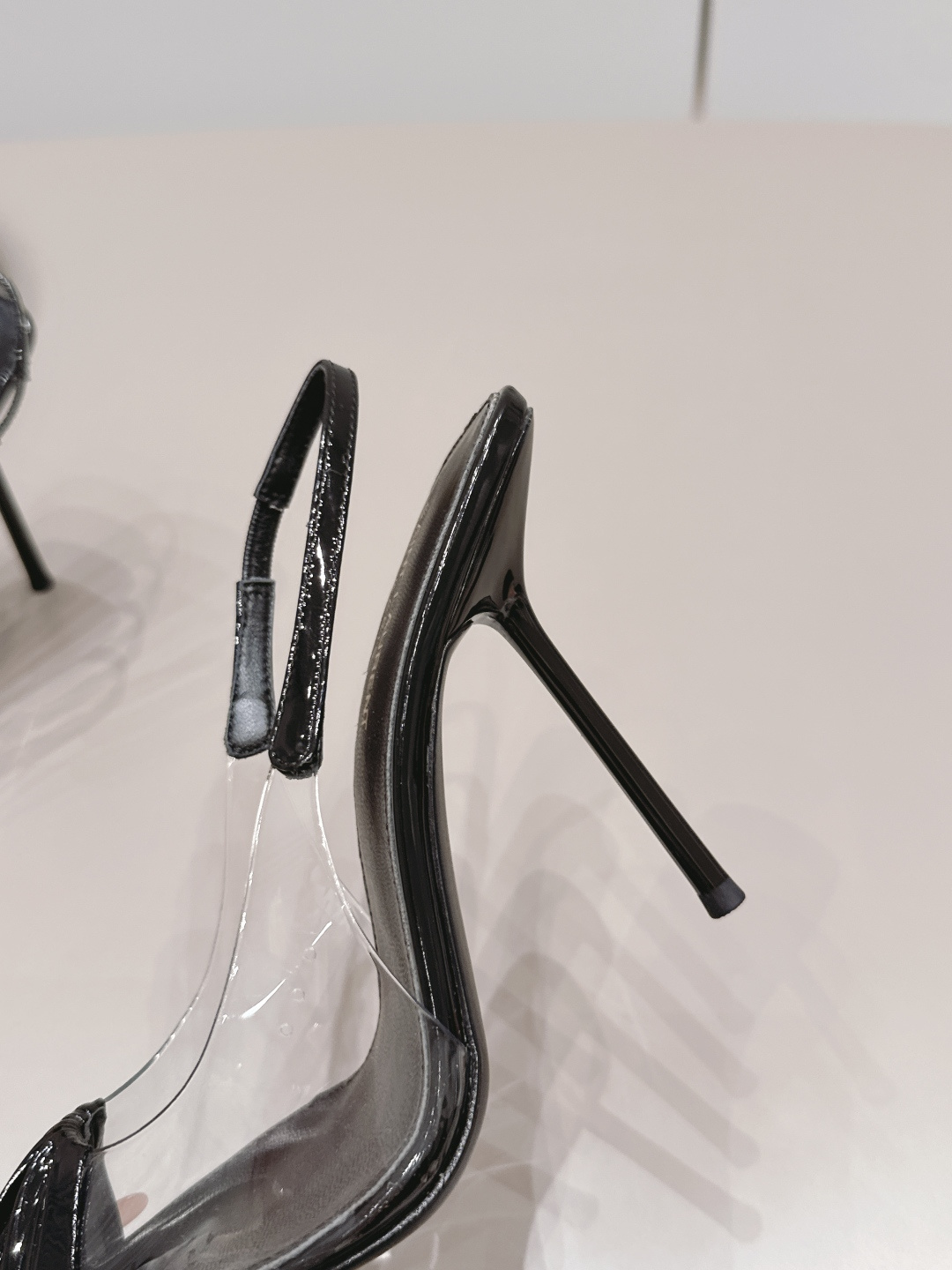 YSL Clear PVC Slingback Heels