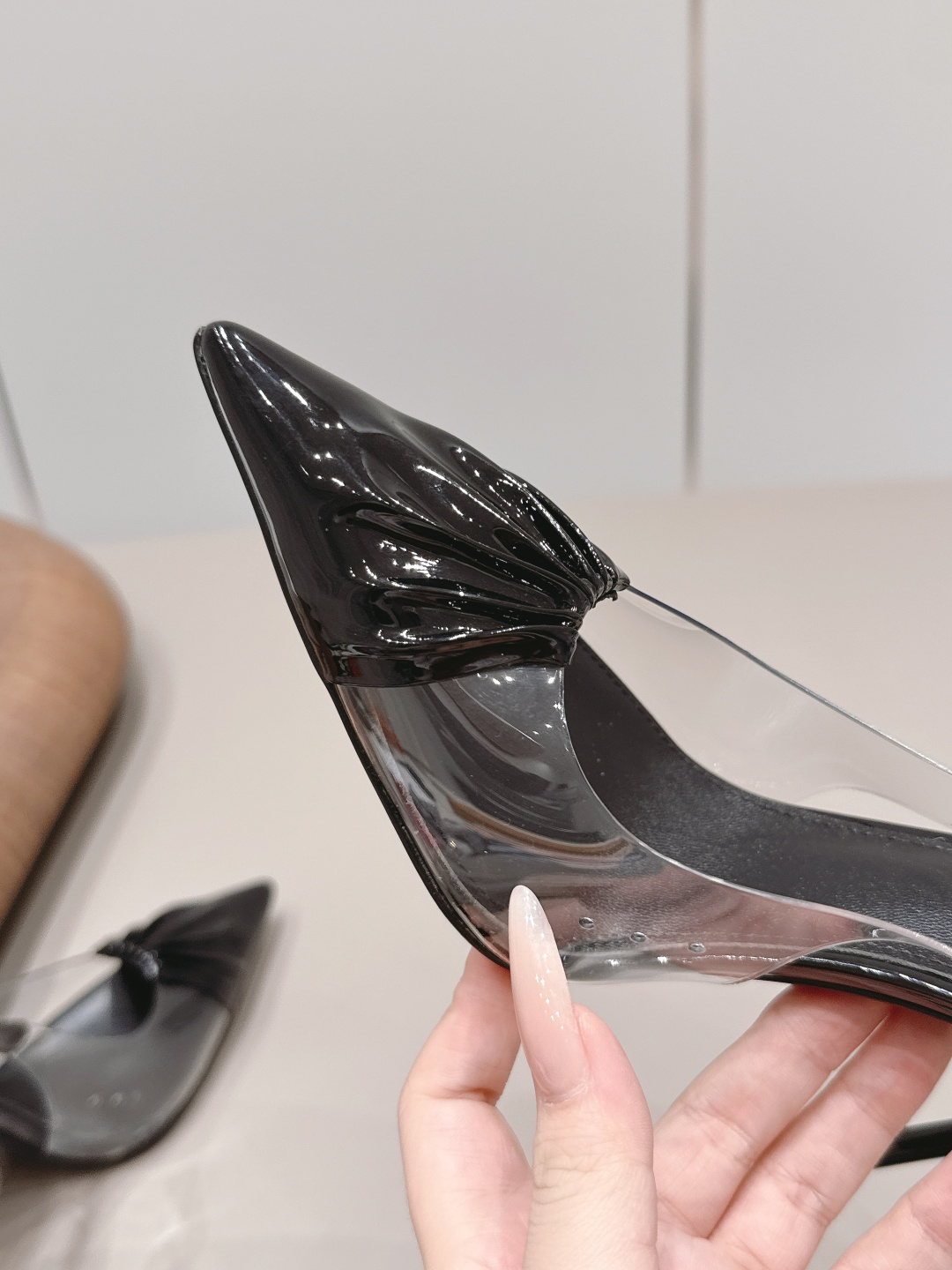 YSL Clear PVC Slingback Heels