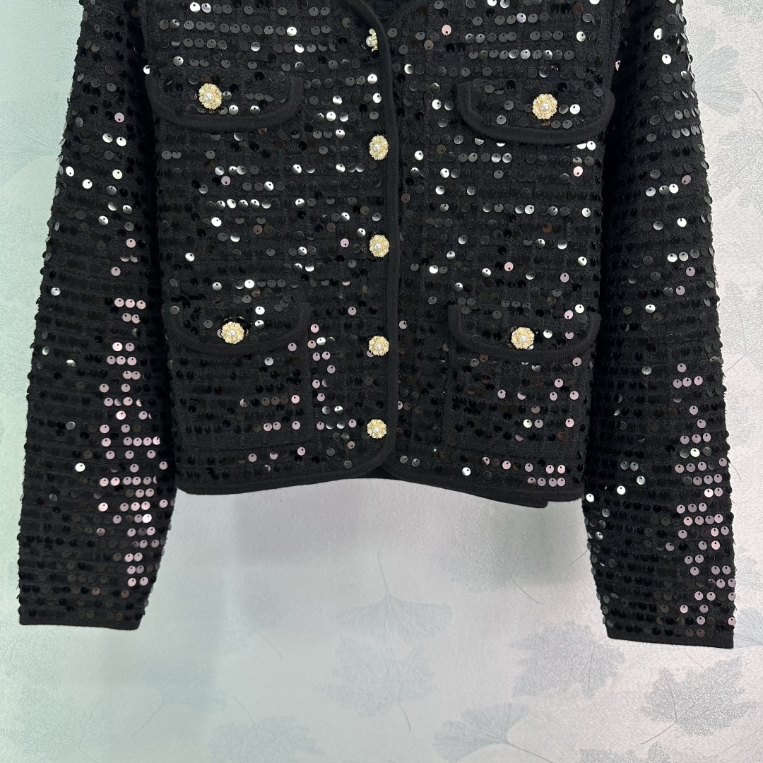 P874 One-Size-Fits-All Female Suit with Maje 2025 Dress and Crocheted Shirt - 图片 5