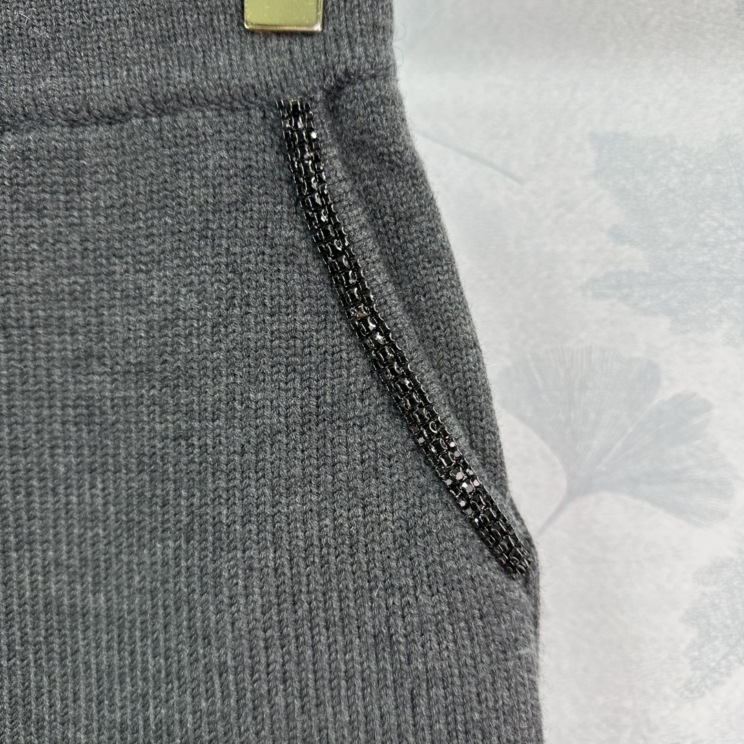 2025 New Self-Portrait Diamond Chain Zip Jacket Knitting Suit with Original Packaging - 图片 5