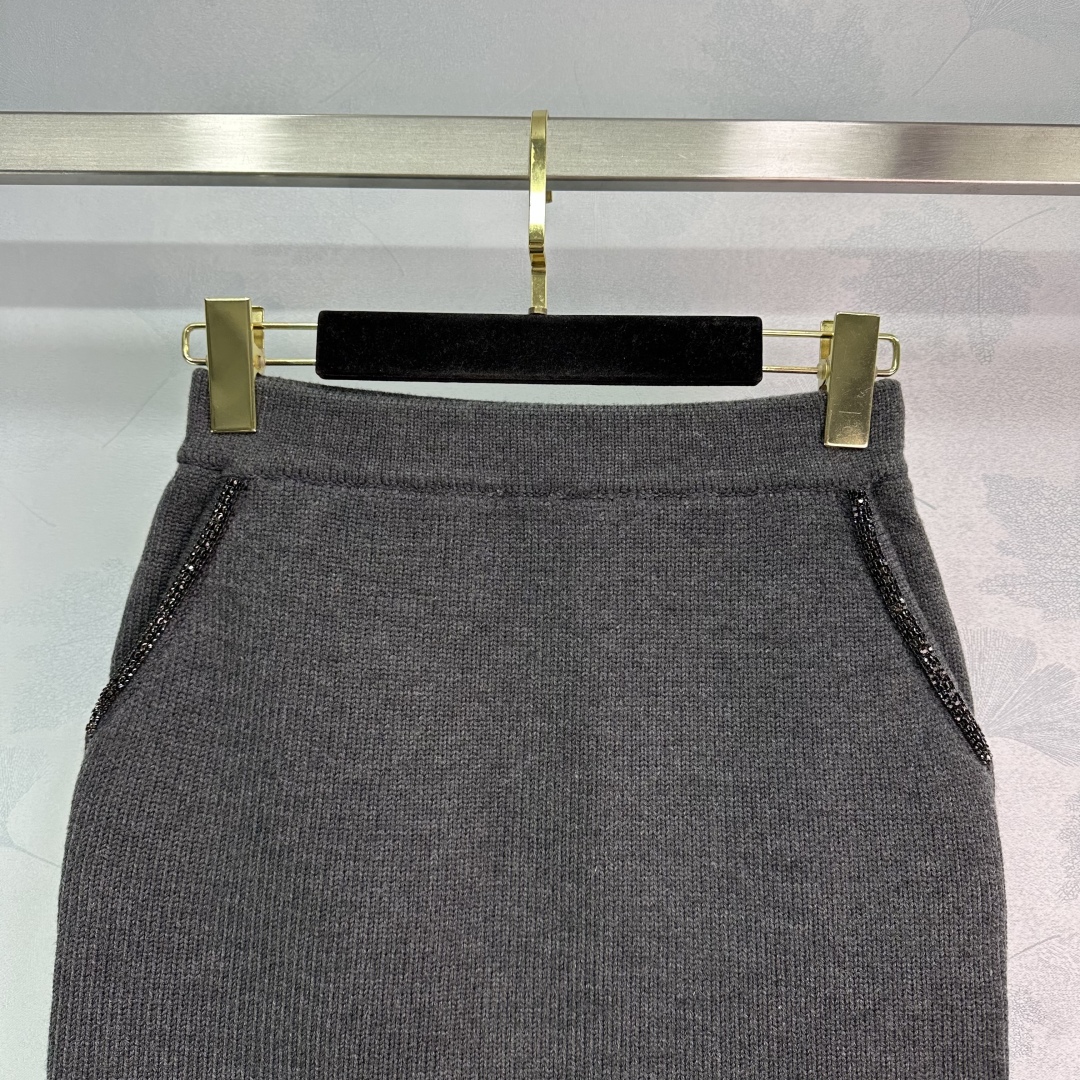 2025 New Self-Portrait Diamond Chain Zip Jacket Knitting Suit with Original Packaging - 图片 4