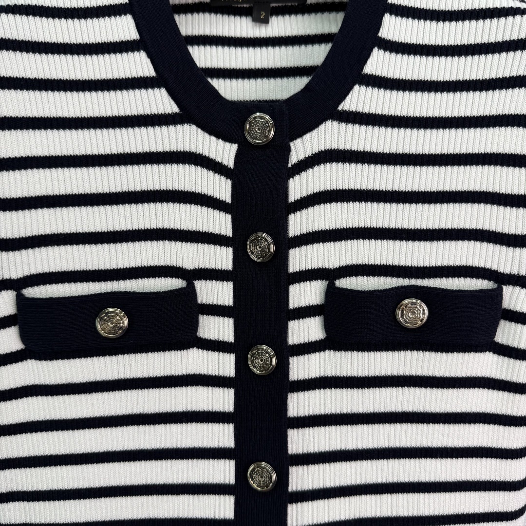 P702 Original Hardcore Female Striped Collar Dress in Maje 25 Morning Spring Collection - 图片 5