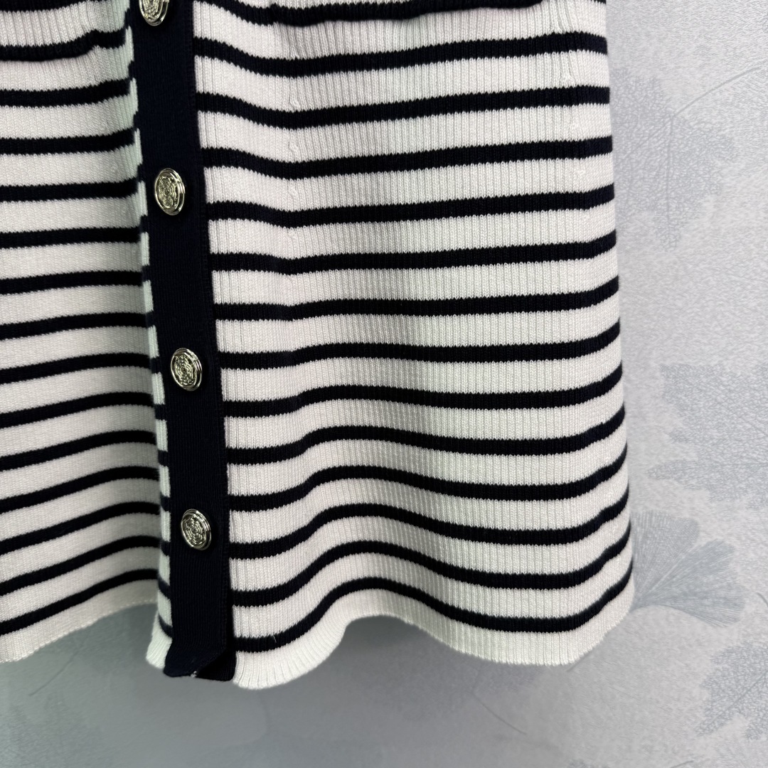 P702 Original Hardcore Female Striped Collar Dress in Maje 25 Morning Spring Collection - 图片 7