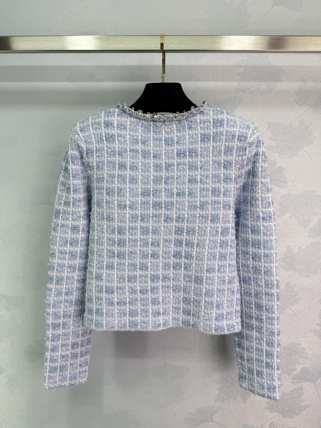 New Self-Portrait 2025 Blue-Mixed Nail Knitting Jacket in Original Female Suit. - 图片 8