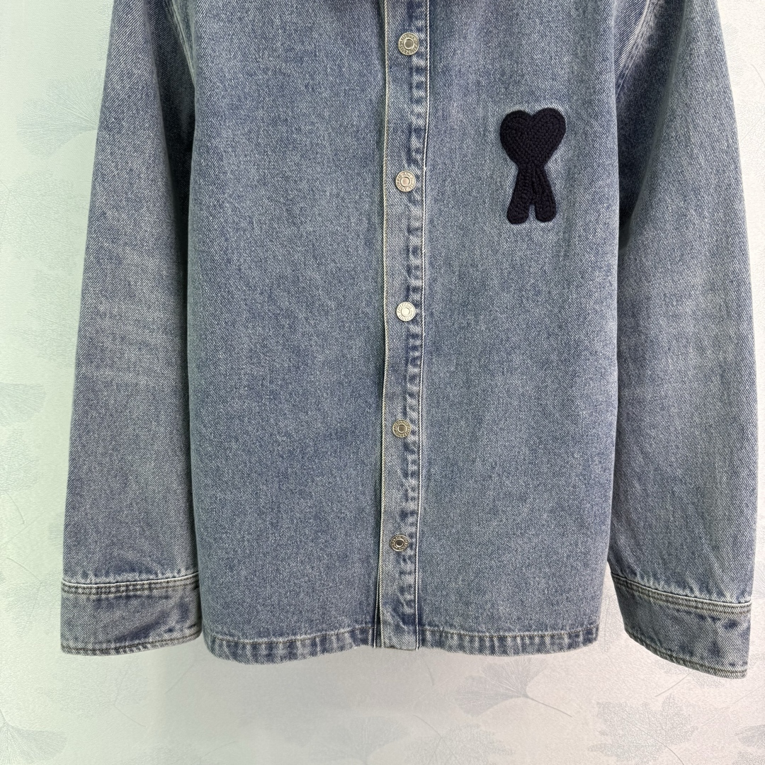 Customized High-Temperature Cowboy Shirt with Stylish Embroidery and Deep Blue Color - 图片 6