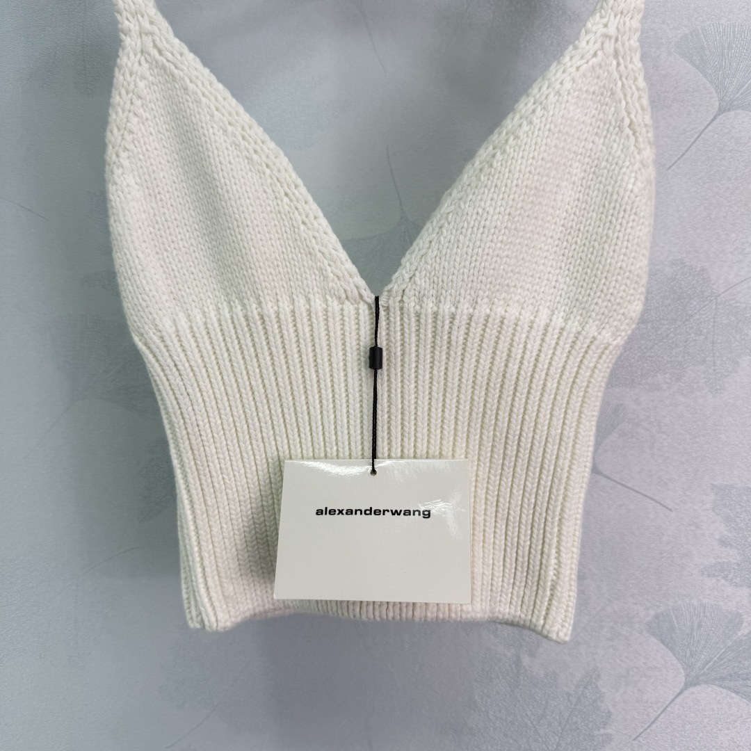 “Alexander Wang King’s Knit Vest: P368 One-Size Summer Dress, Soft White, Classic” - 图片 6