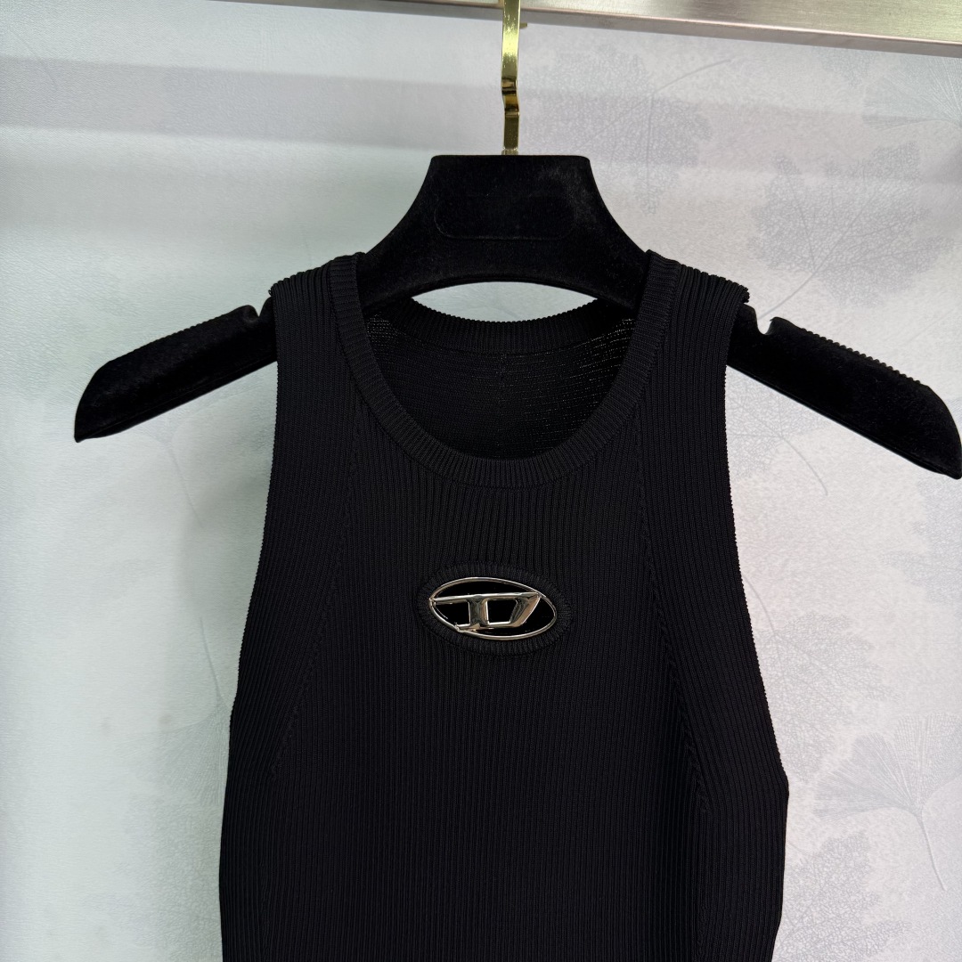 Diesel 25Ss Early Spring Street Fashion Dark Vest Dress – Sexy and Cool Curve - 图片 5