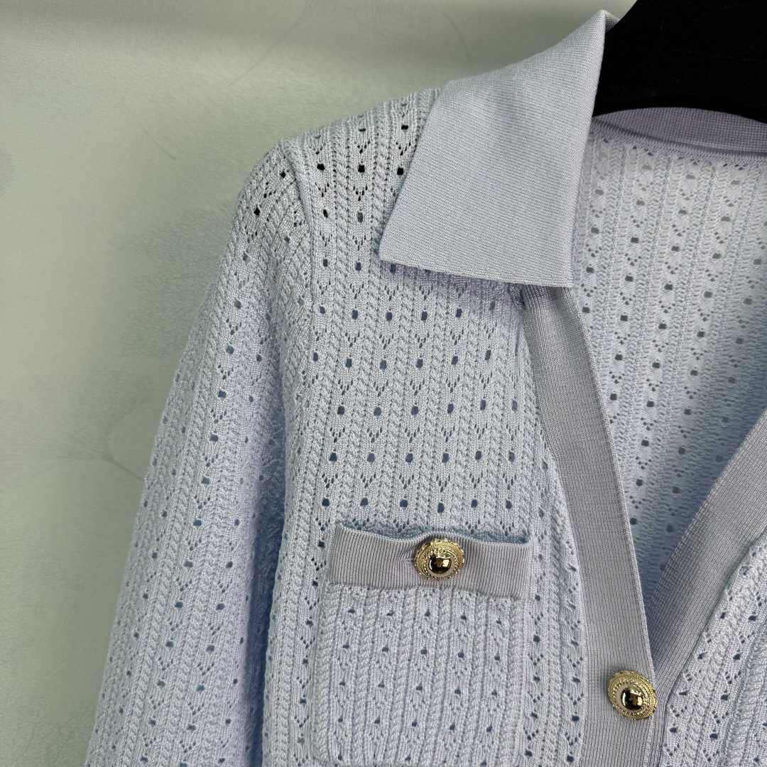 Original Scavenging Female Suit: Self-Portrait Smog Blue Skirt with French Aroma Design - 图片 3