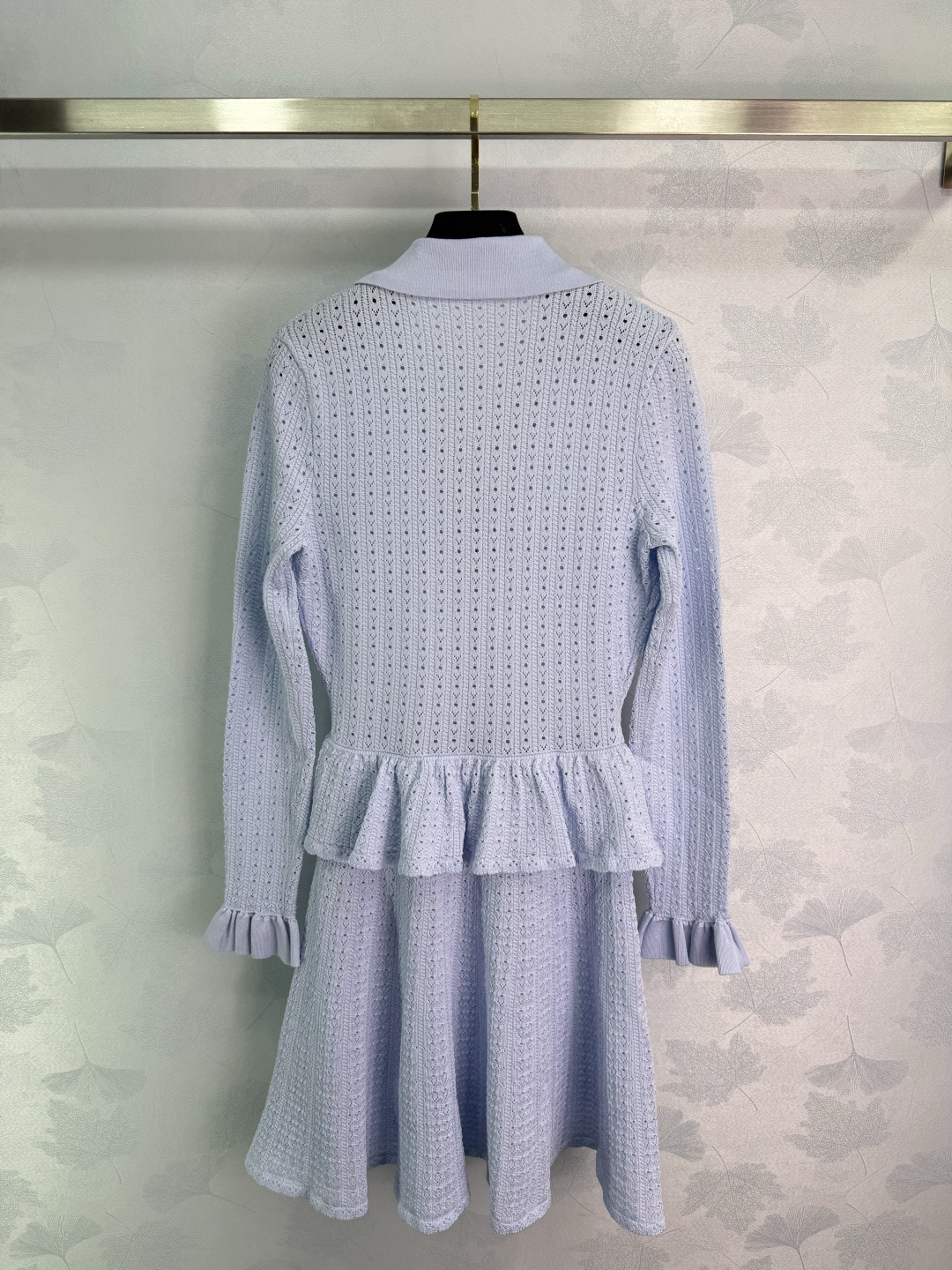 Original Scavenging Female Suit: Self-Portrait Smog Blue Skirt with French Aroma Design - 图片 9