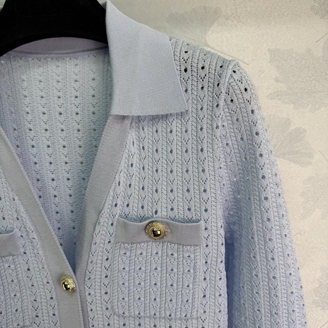 Original Scavenging Female Suit: Self-Portrait Smog Blue Skirt with French Aroma Design - 图片 2