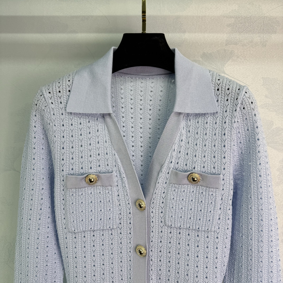 Original Scavenging Female Suit: Self-Portrait Smog Blue Skirt with French Aroma Design - 图片 4