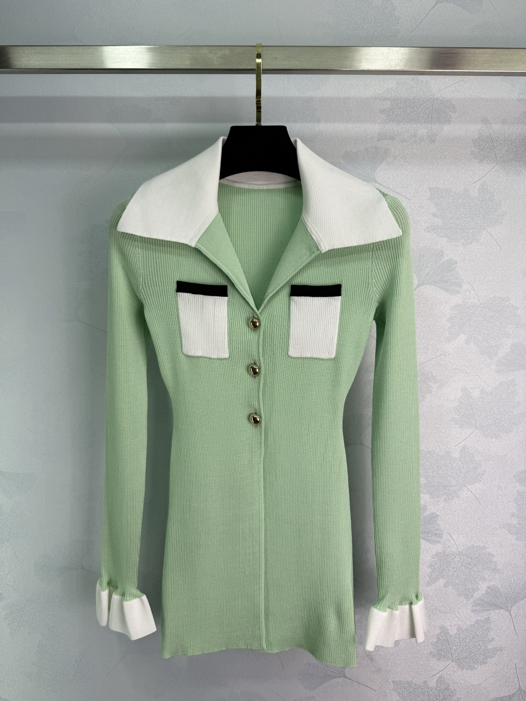 Stylish Tweed Dress with Tweezers and Gold Button: Soft, Cozy, and Stylish Design