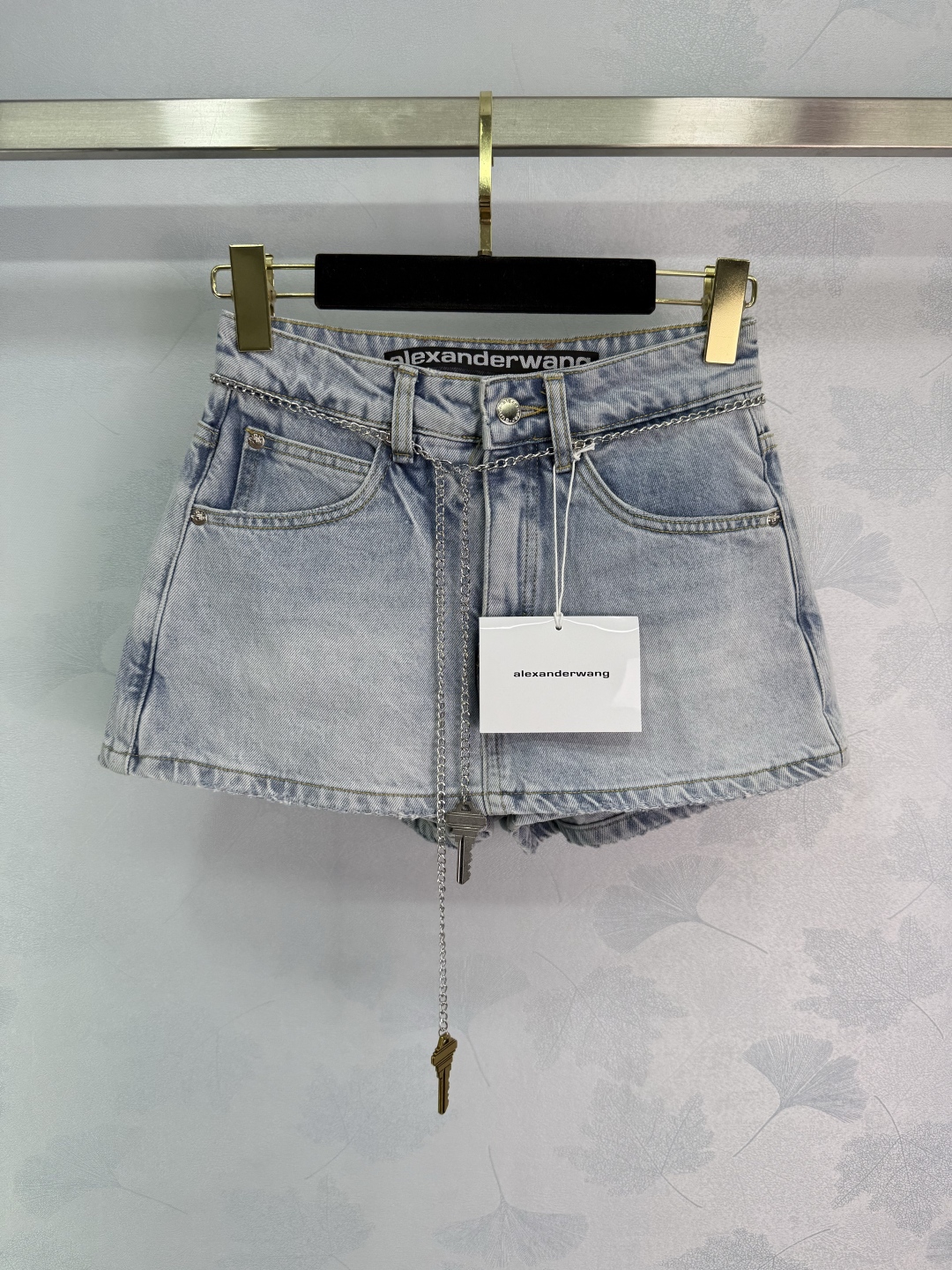 Stylish P368 Dress: High Waist, Cowboy Shorts, Logo-Chain Decorations, One-Size Fit.