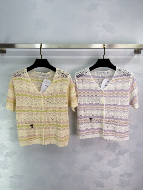 Dior 2025 Spring/Summer Knit Cardigan with Color Block Lace Pattern 1 Dior 2025 Spring/Summer Knit Cardigan with Color Block Lace Pattern