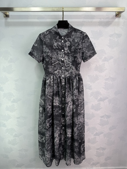 Dior Women's Animal Print Shirt Dress - Elegant A-Line Silhouette,S-M-L 1 Dior Women's Animal Print Shirt Dress - Elegant A-Line Silhouette,S-M-L