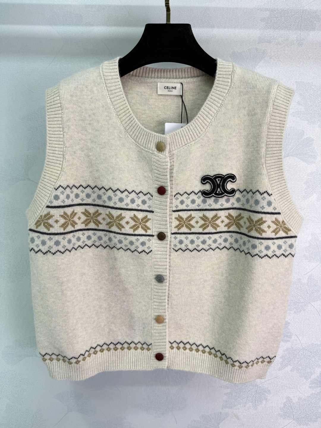 “Original Bad-Ass Female Suit with Swirling Knob Vest: Customized Wool Knit Lines for Daily Commuting” - 图片 4