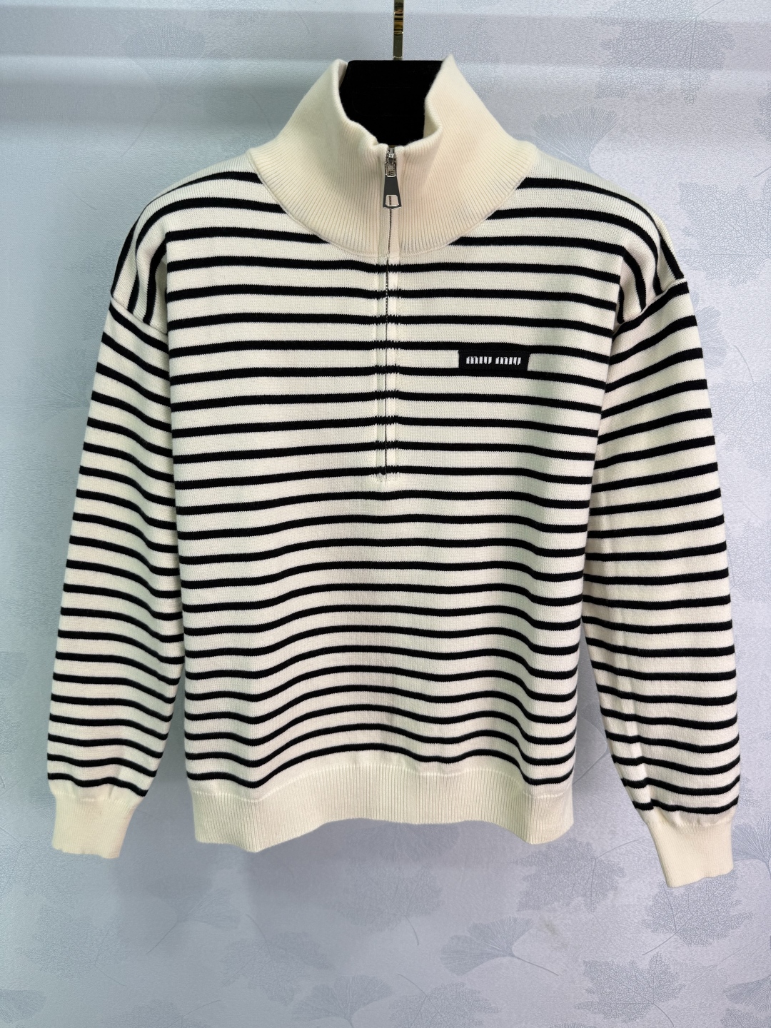 Miu Miu Striped Wool Knit Sweater with Zip Collar | Autumn Collection 3 cmp i1757950957532 8651 0 2