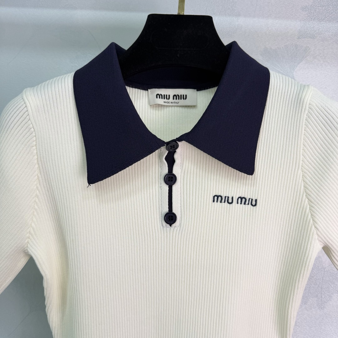 Miumiu Women 🆕Miu*26 Polo Polo + or 2 3 sml — photo 4