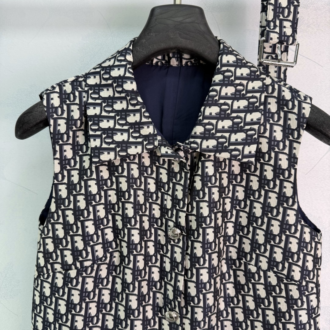 Dior Oblique Sleeveless Mini Dress