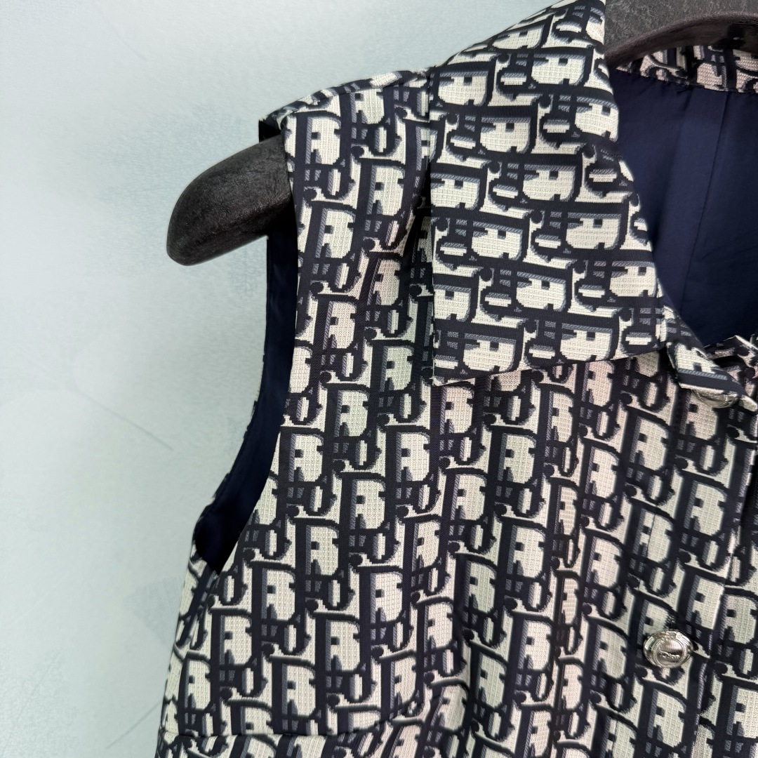 Dior Oblique Sleeveless Mini Dress