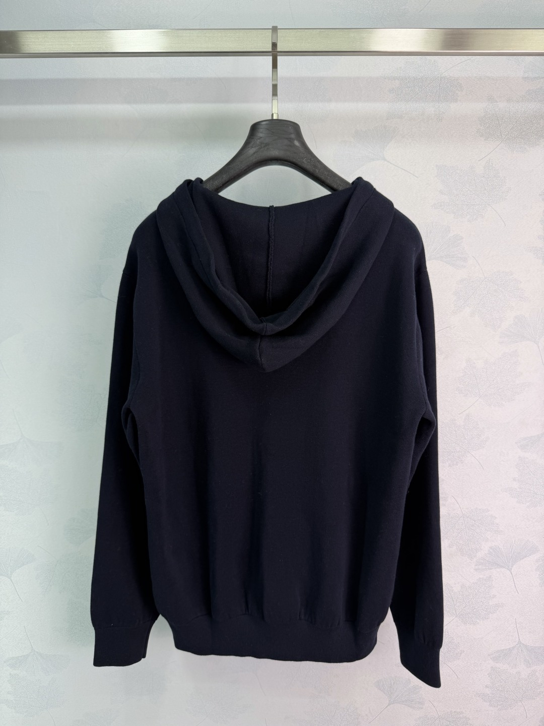  LV Embroidery Zip-Up Hooded Sweatshirt Jacket