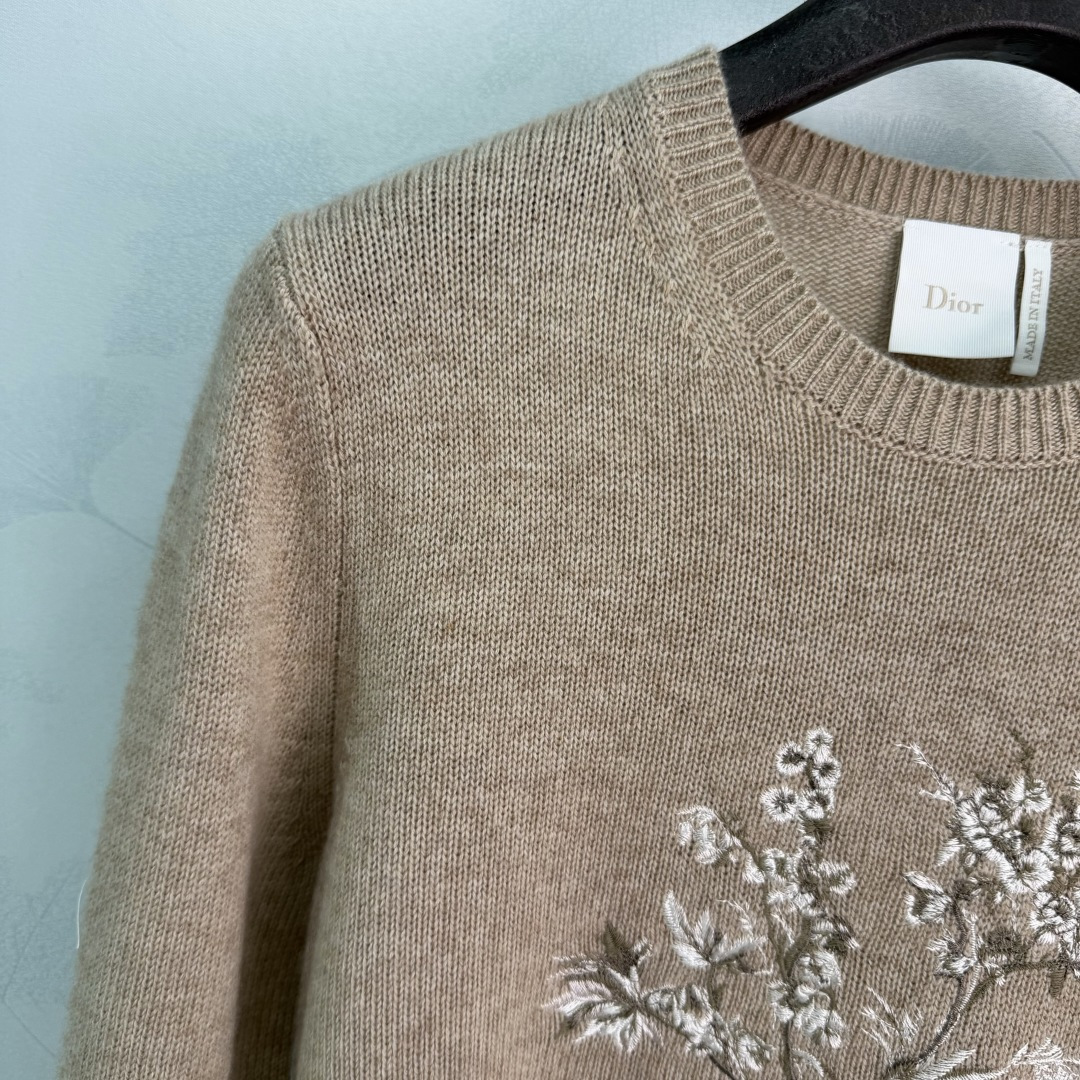 Dior Floral Butterfly Embroidery Sweater