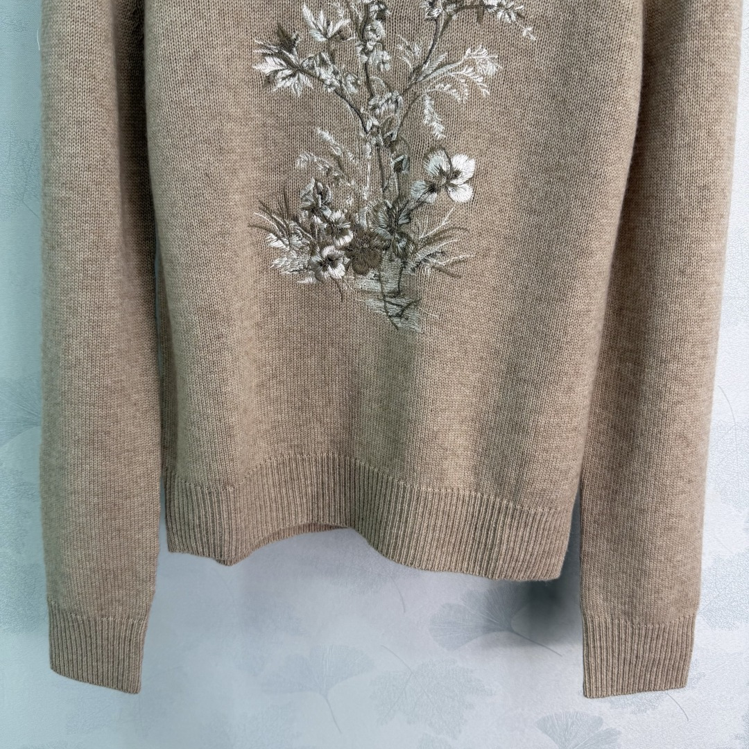 Dior Floral Butterfly Embroidery Sweater