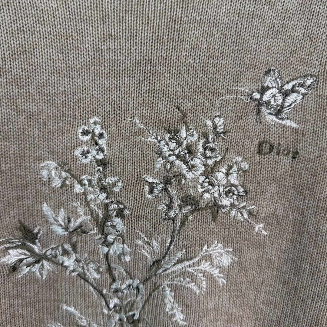 Dior Floral Butterfly Embroidery Sweater