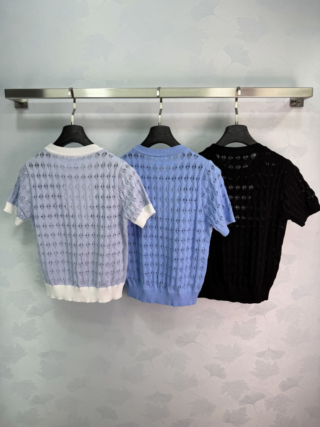 Dior Diamond Hollow Logo Knit Top