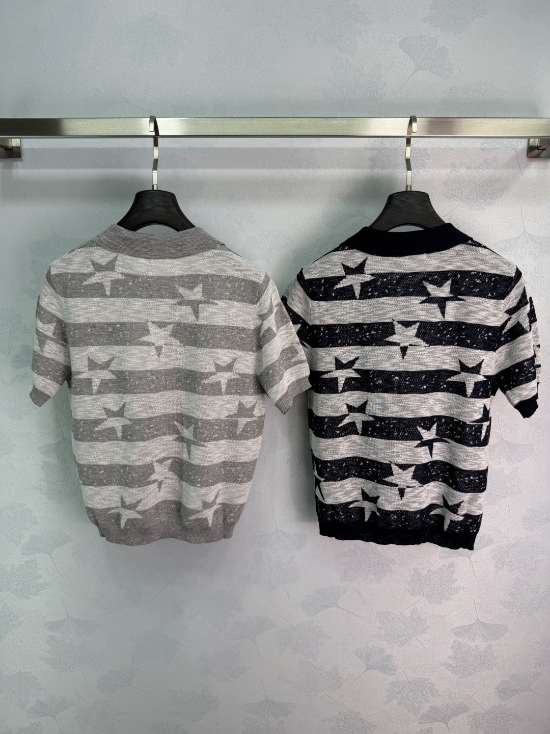 Dior Star Stripe Knit Polo